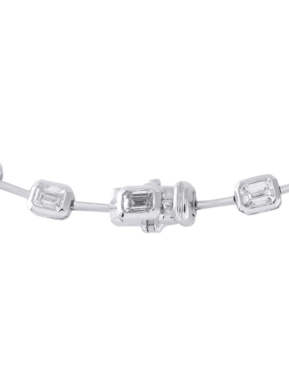 18K white gold diamond necklace