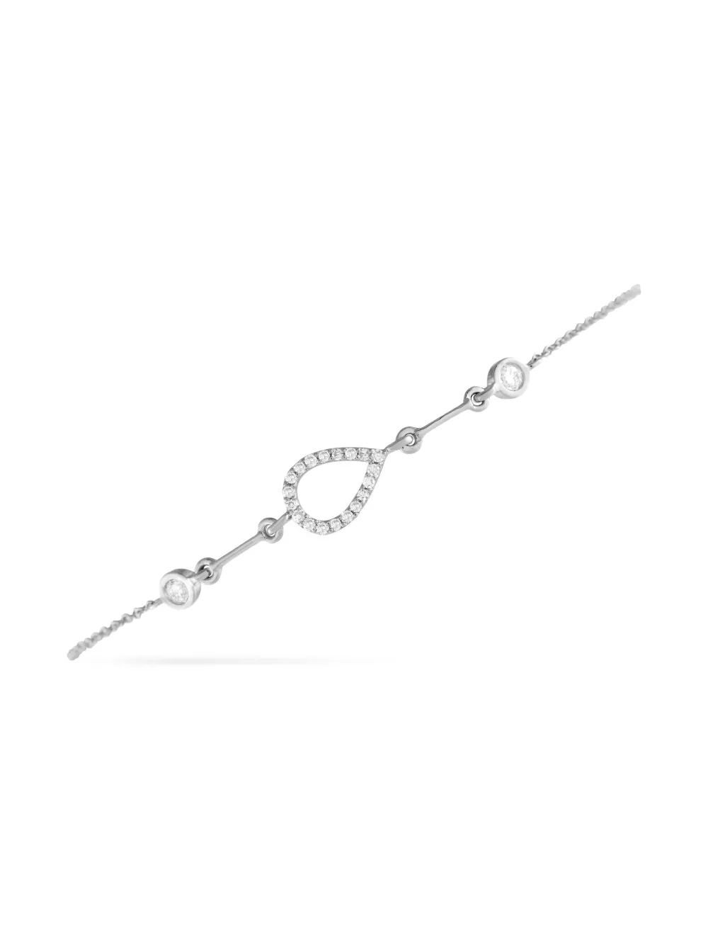 14K white gold diamond bracelet