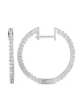 LB Exclusive 14K white gold Inside-Out diamond hoop earrings