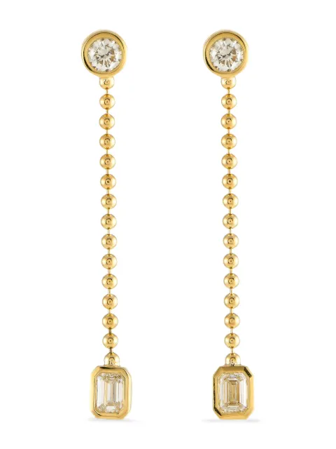 LB Exclusive aretes en oro amarillo de 18kt con diamante