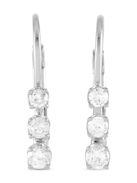 LB Exclusive aretes en oro blanco de 14kt con diamantes