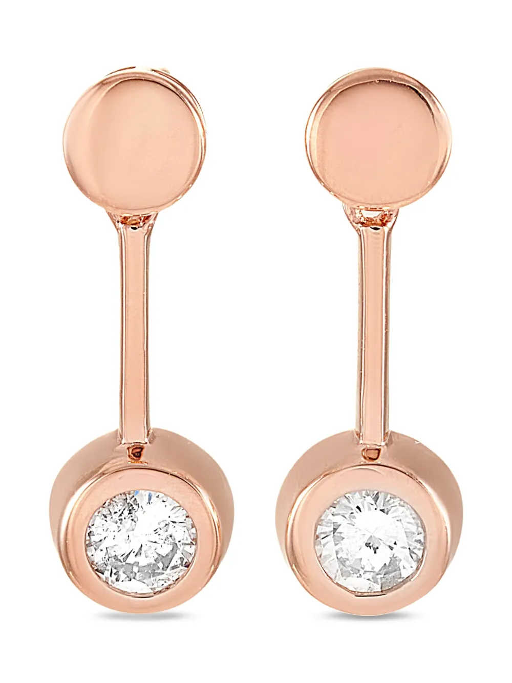 LB Exclusive ダイヤモンド ピアス 14Kローズゴールド - ピンク LB Exclusive ダイヤモンド ピアス 14Kローズゴールド - ピンク
