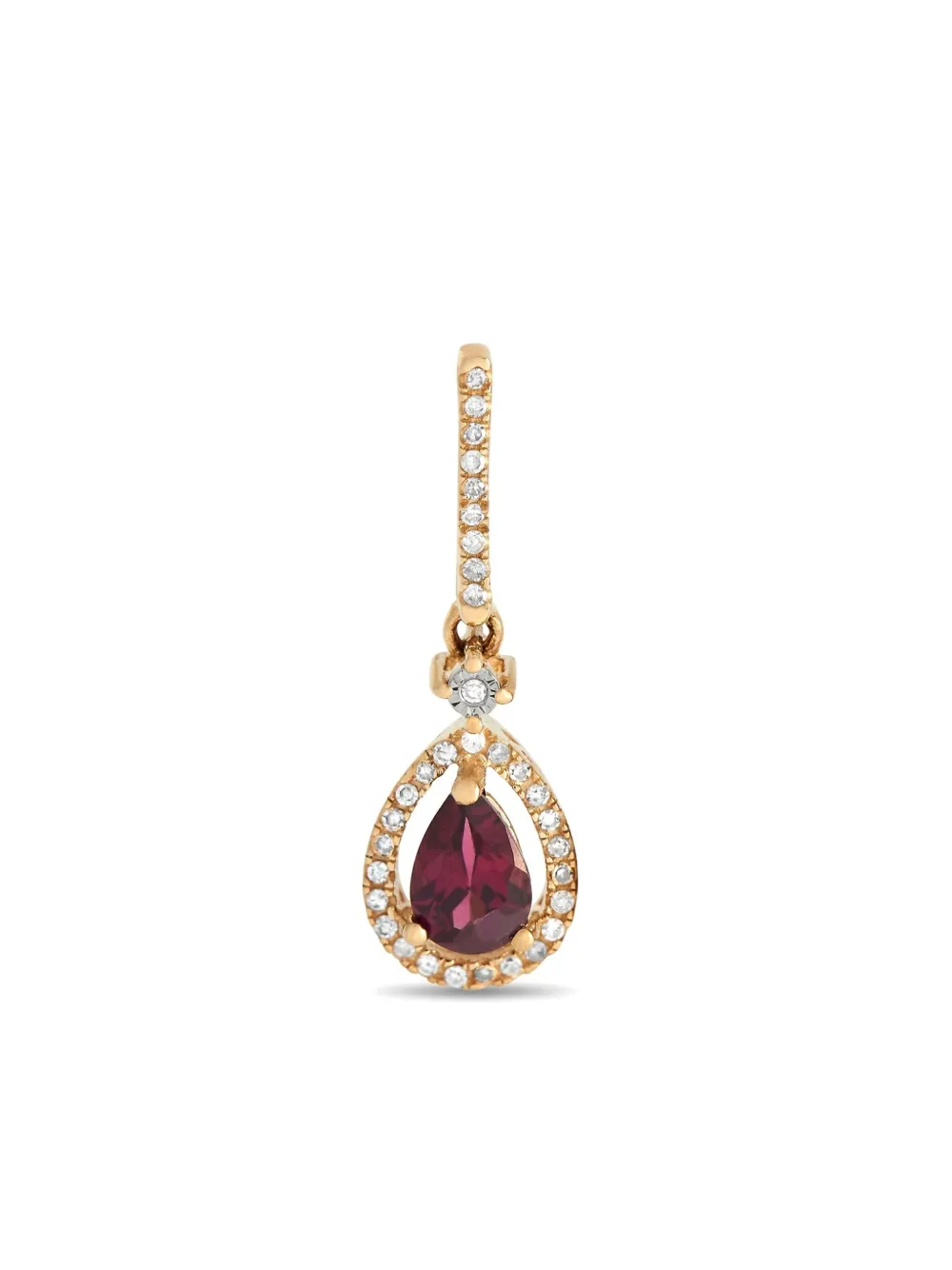 LB Exclusive 14K yellow gold diamond and garnet earrings - ゴールドトーン LB Exclusive 14K yellow gold diamond and garnet earrings - ゴールドトーン
