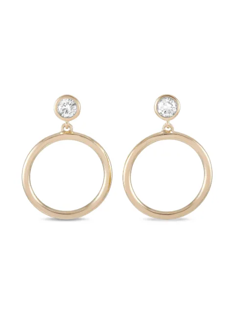 LB Exclusive 14kt yellow gold diamond earrings