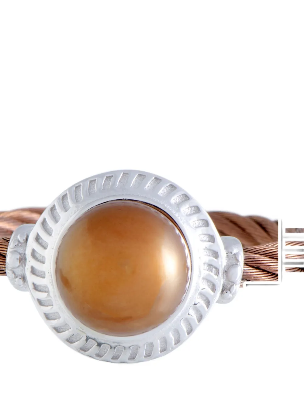 Charriol stone-embellished ring - ブラウン Charriol stone-embellished ring - ブラウン