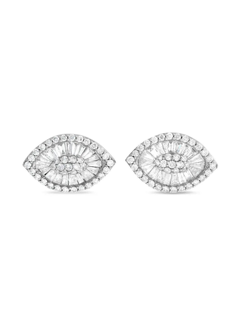 LB Exclusive ダイヤモンド ピアス 14Kホワイトゴールド - シルバートーン LB Exclusive ダイヤモンド ピアス 14Kホワイトゴールド - シルバートーン