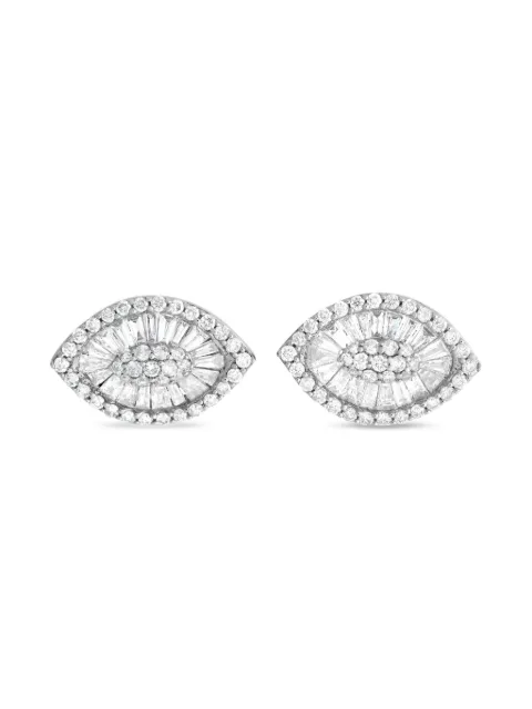 LB Exclusive pendientes en oro blanco de 14 ct con diamantes
