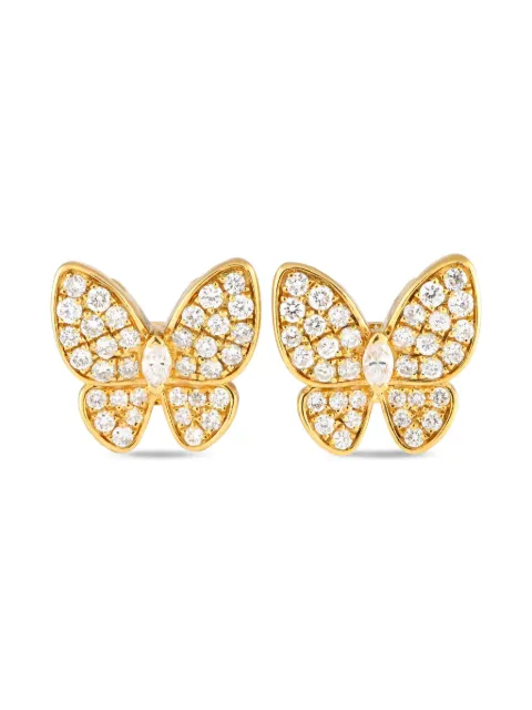 LB Exclusive Butterfly diamantörhängen i 18K gult guld