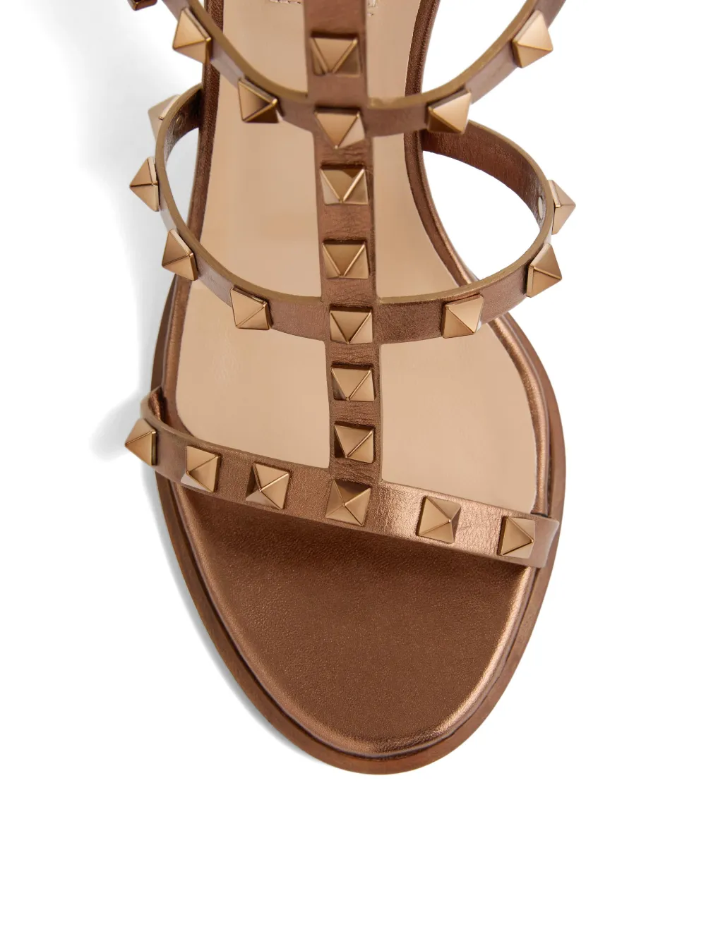 Valentino Garavani ロックスタッズ サンダル | ブラウン | FARFETCH JP