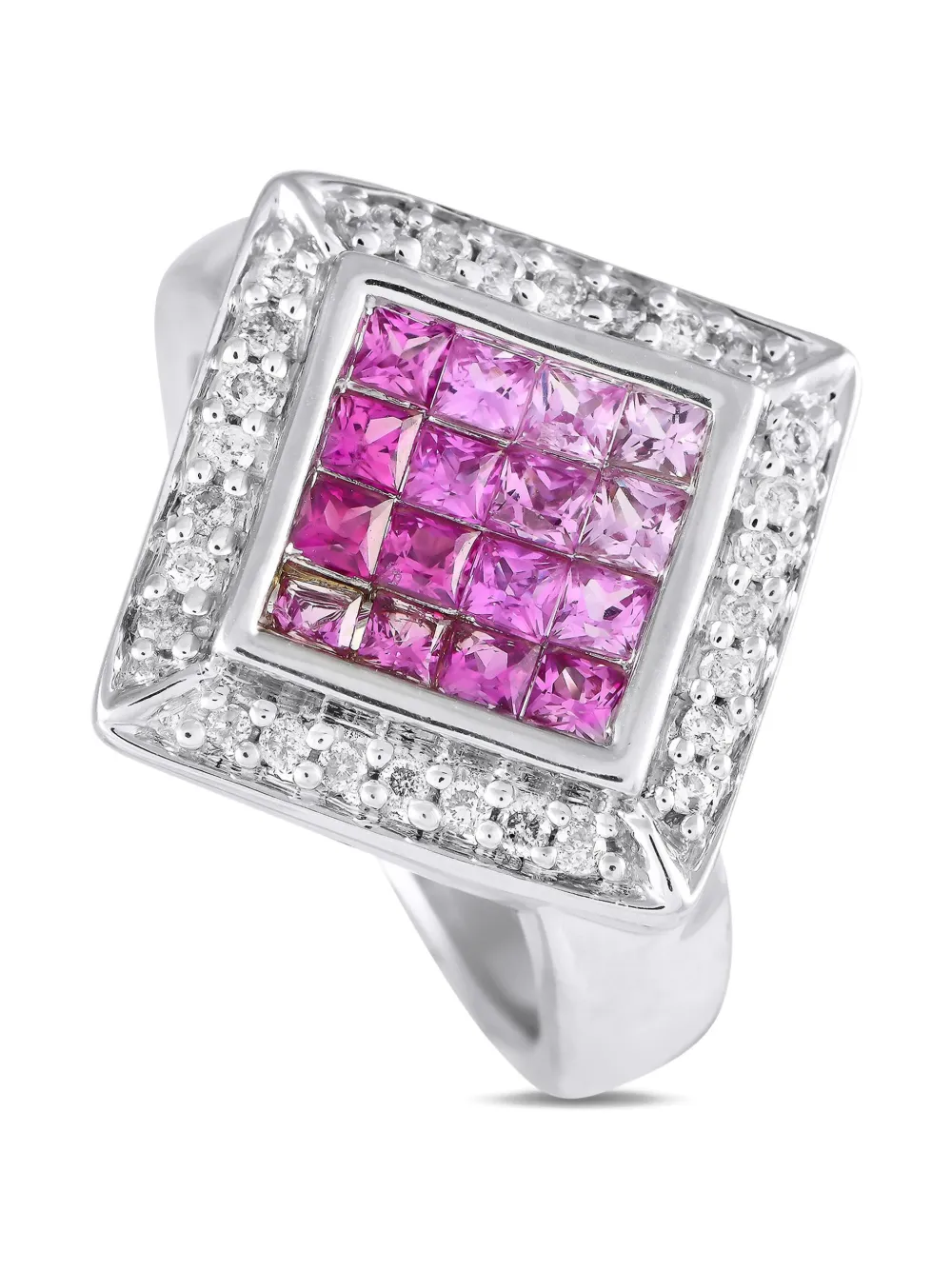 LB Exclusive 14K white gold sapphire ring - ゴールドトーン LB Exclusive 14K white gold sapphire ring - ゴールドトーン