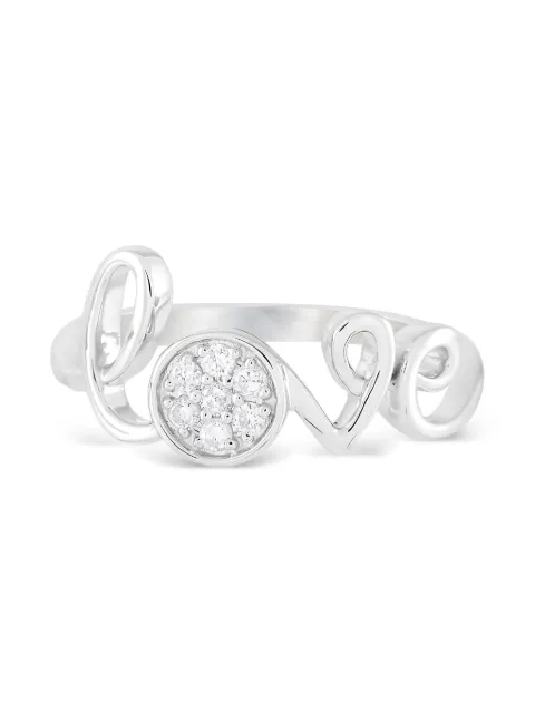 LB Exclusive anillo Love en oro blanco de 14kt con diamante