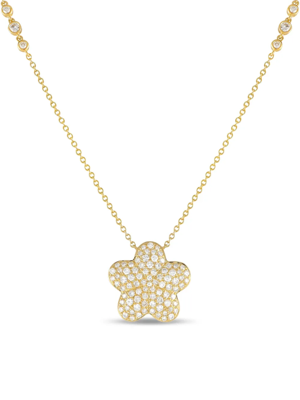 LB Exclusive 18kt yellow gold Flower diamond necklace - ゴールドトーン LB Exclusive 18kt yellow gold Flower diamond necklace - ゴールドトーン