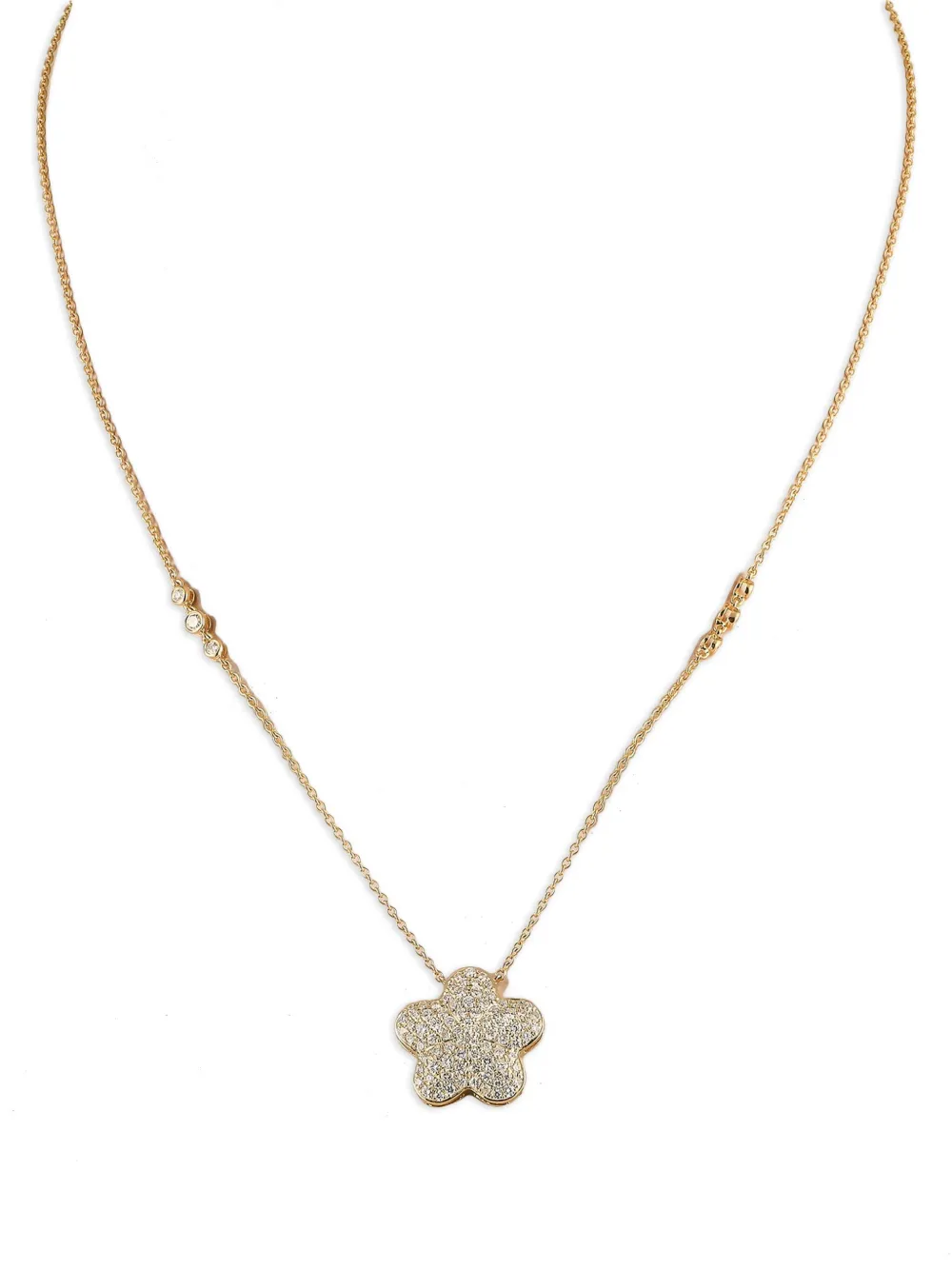 LB Exclusive 18kt yellow gold Flower diamond necklace | Image 2