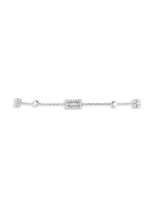 Bracelet en or blanc 14ct pavé de diamants - LB Exclusive - Modalova
