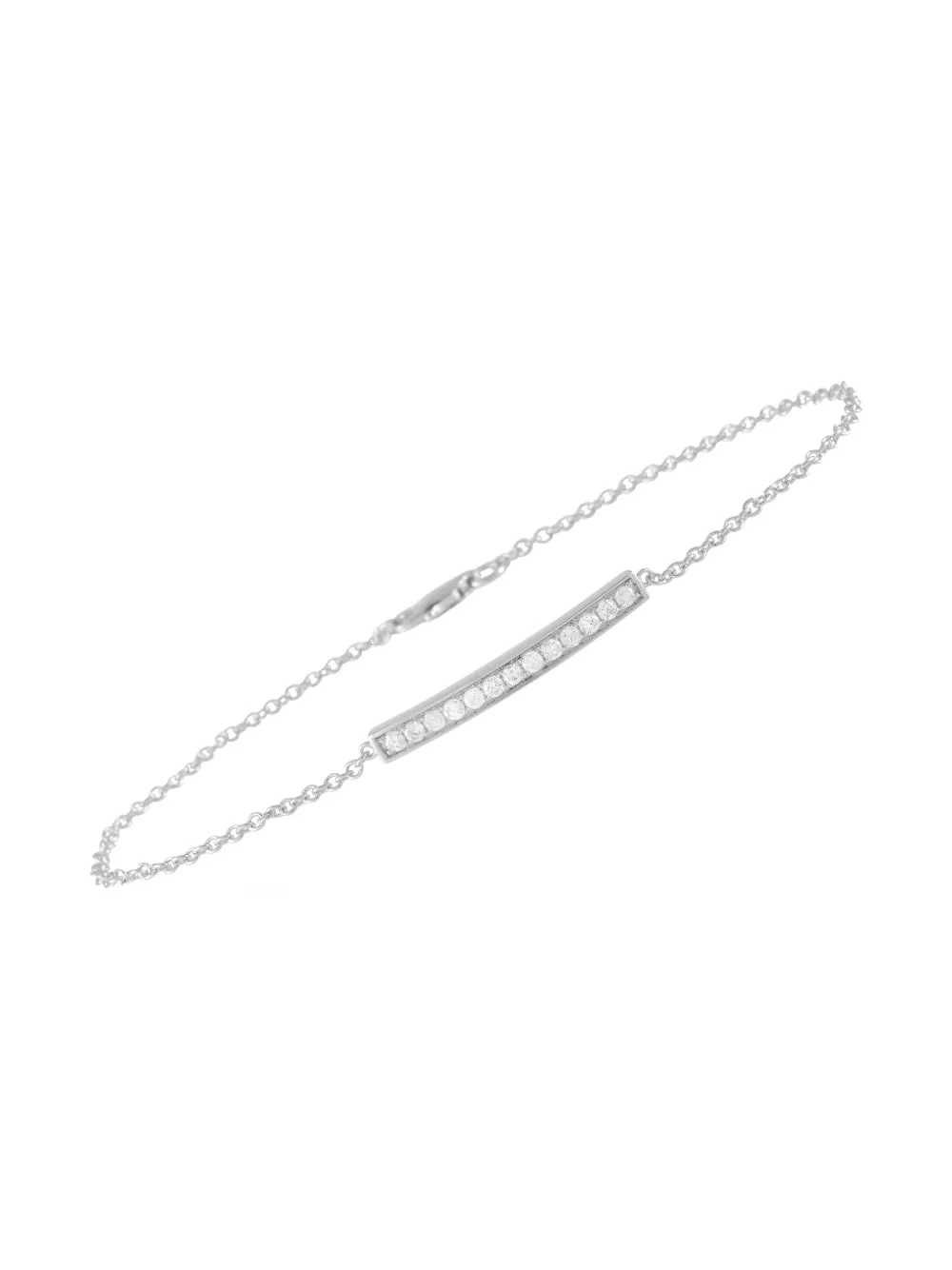 LB Exclusive 14K white gold diamond bar bracelet - ゴールドトーン LB Exclusive 14K white gold diamond bar bracelet - ゴールドトーン