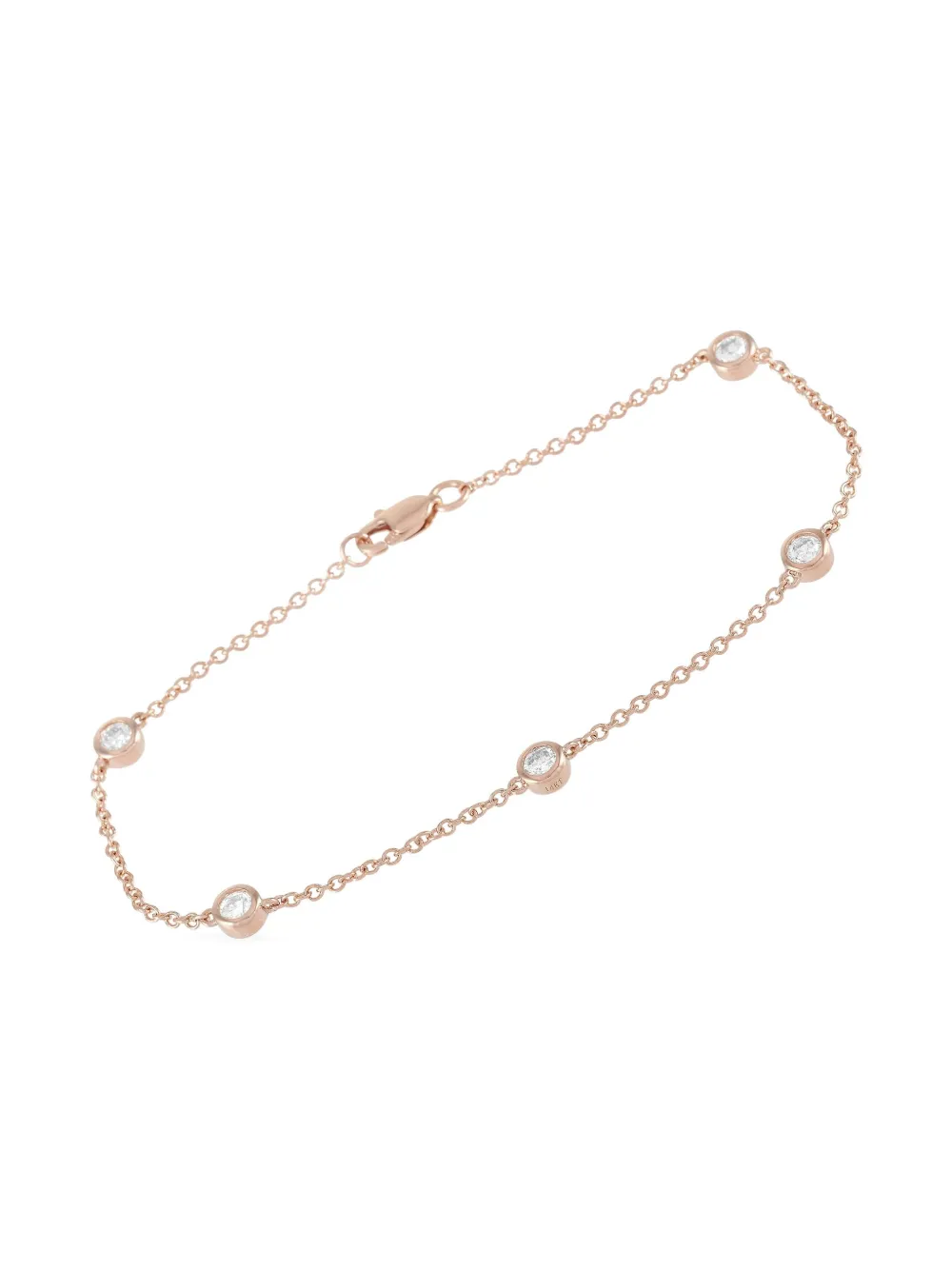 14K rose gold diamond bracelet