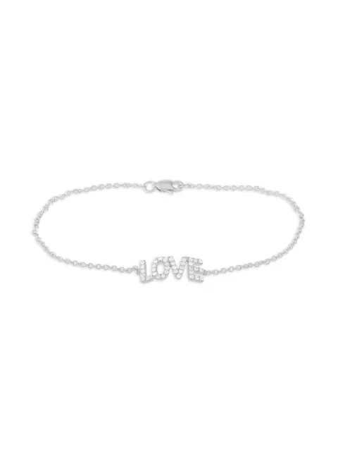 LB Exclusive 14K white gold Love diamond bracelet