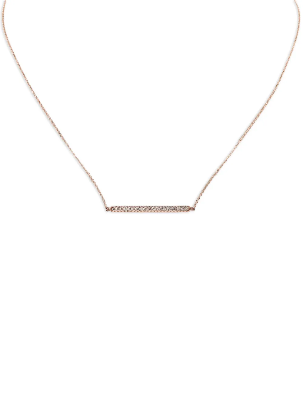 14K rose gold diamond necklace