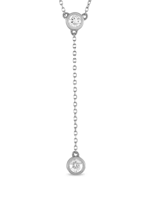 LB Exclusive 14K white gold diamond necklace