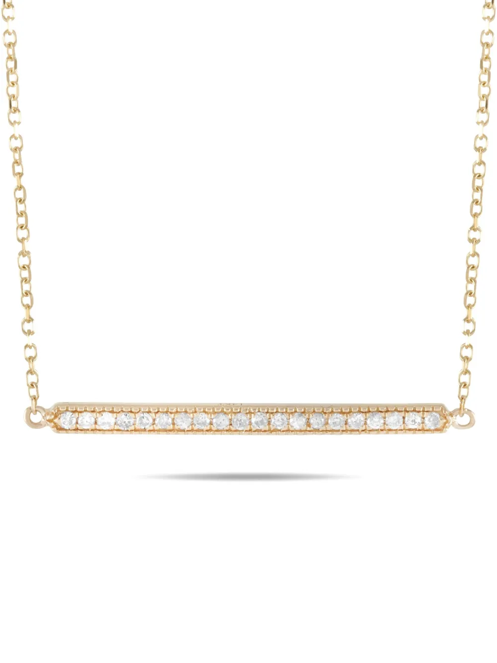 Pre-owned Lb Exclusive 14k Yellow Gold Diamond Necklace