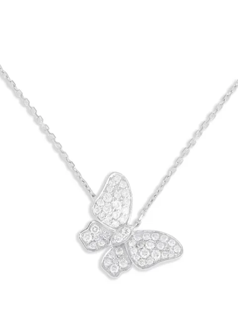LB Exclusive 18K white gold Butterfly diamond necklace