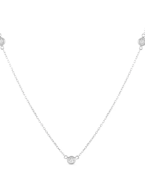 LB Exclusive 14K white gold diamond necklace