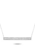 LB Exclusive 14kt white gold Bar diamond necklace - Silver