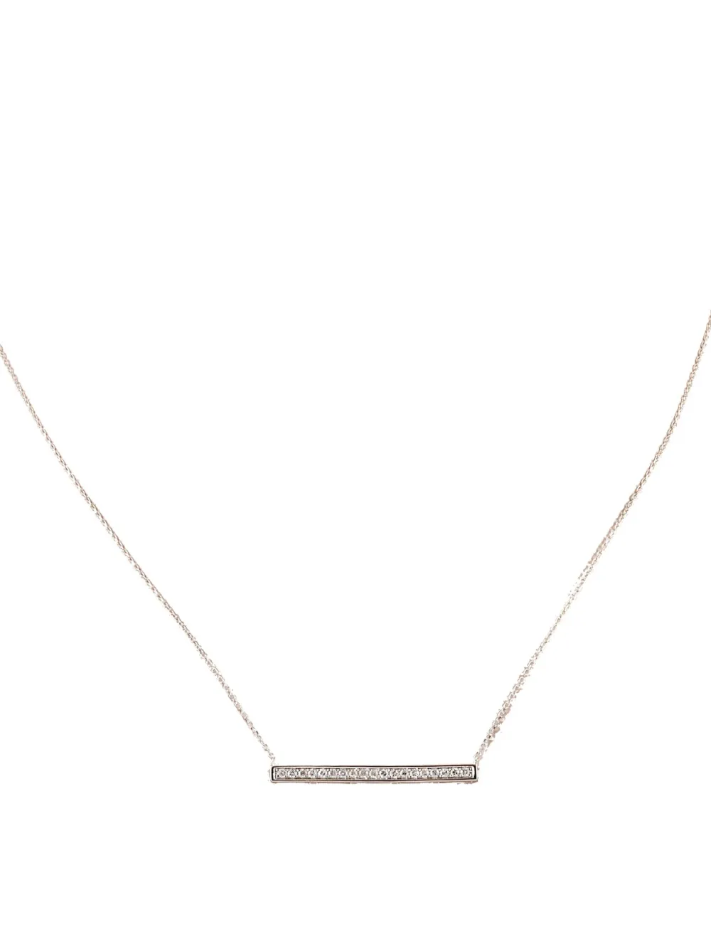 LB Exclusive 14kt white gold Bar diamond necklace | Pre-Owned | Image 2