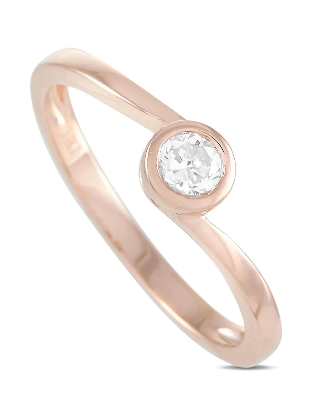 14K rose gold diamond ring
