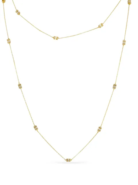 LB Exclusive pre-owned 14K yellow gold layered diamond necklace