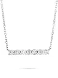 LB Exclusive 14K white gold diamond Bar necklace - Silver