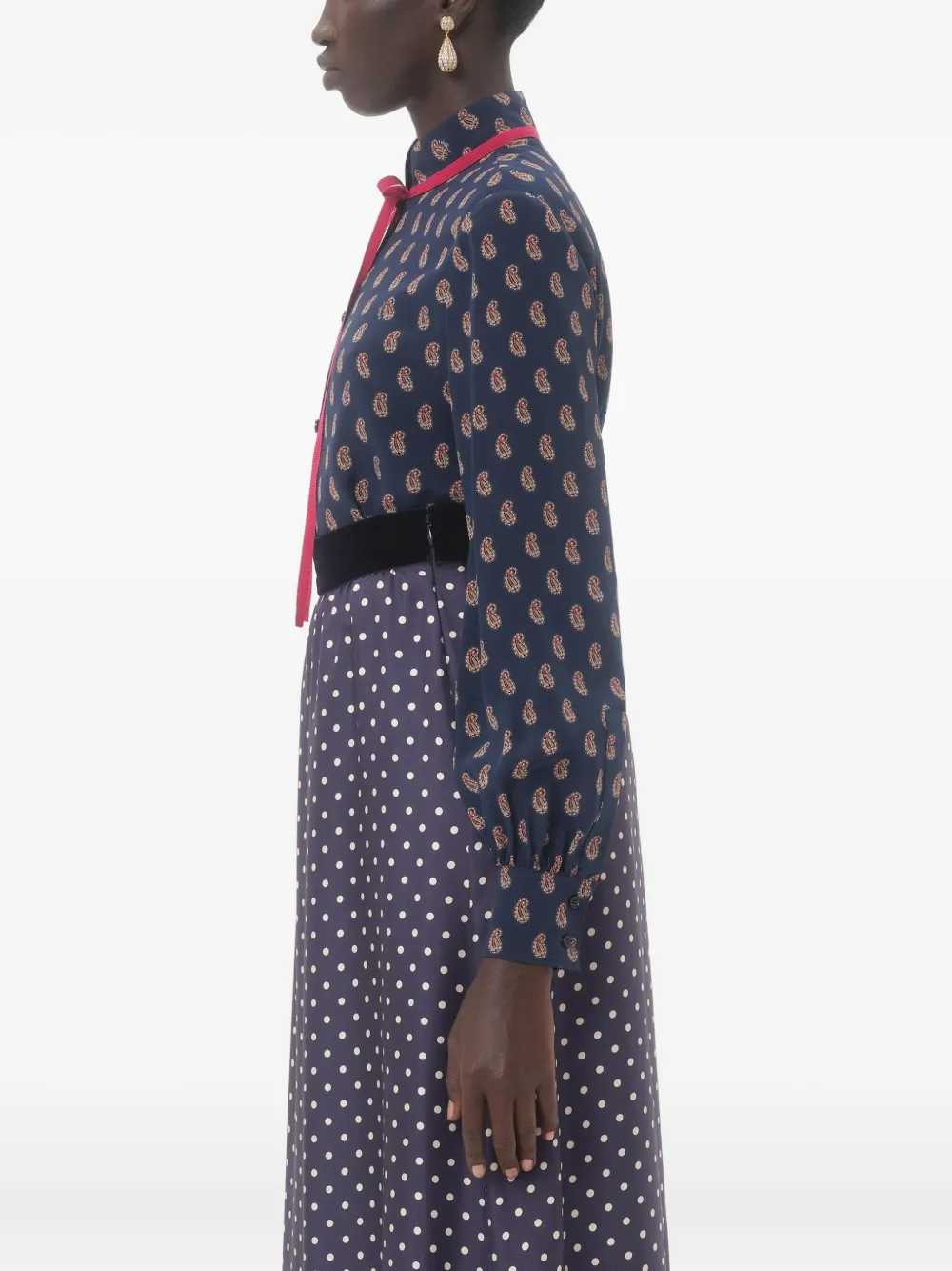 Valentino Garavani Blouse met paisley-print Blauw