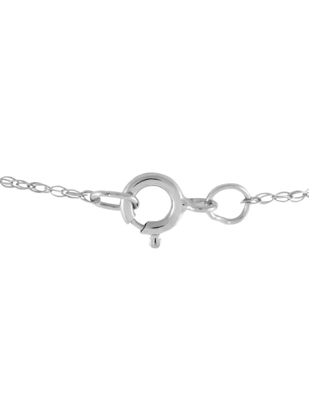 Pre-owned Lb Exclusive 14k White Gold Diamond And Citrine Necklace In Silver