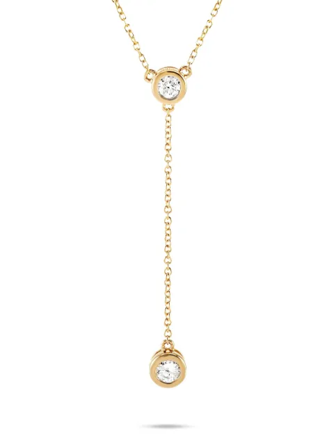 LB Exclusive 14K yellow gold diamond necklace