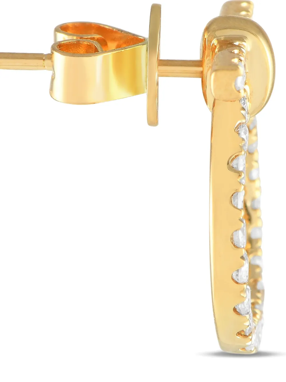 LB Exclusive 18kt yellow gold drop diamond earrings | Image 2