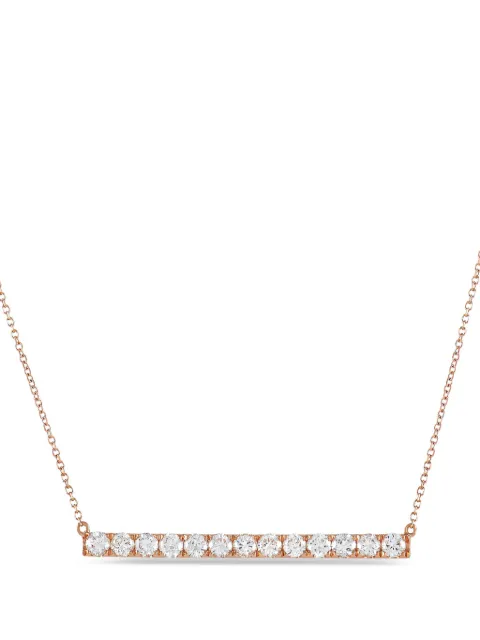 LB Exclusive 18K rose gold bar diamonds necklace