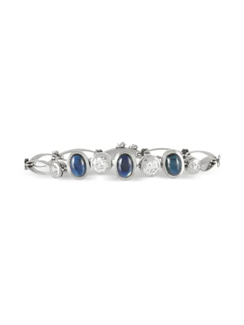 LB Exclusive platinum diamond and sapphire bracelet