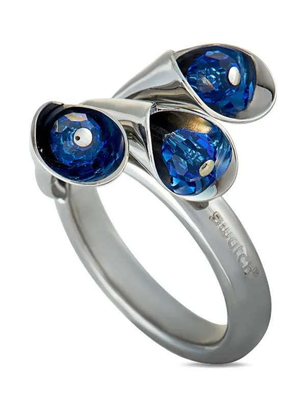 Swatch Vintage crystal-embellished Ring | Silver | FARFETCH display picture 1