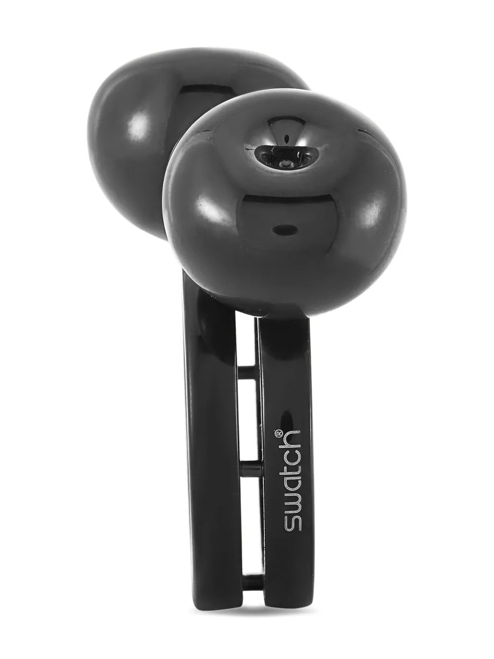 Pre-owned Swatch Vintage Swatch Cerasuml Double Sphere Ring In Black