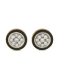 LB Exclusive 18K yellow gold diamond and enamel clip-on earrings