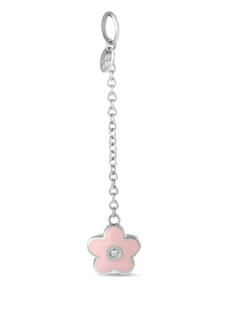 Aaron Basha dije floral en oro blanco de 18kt con diamante
