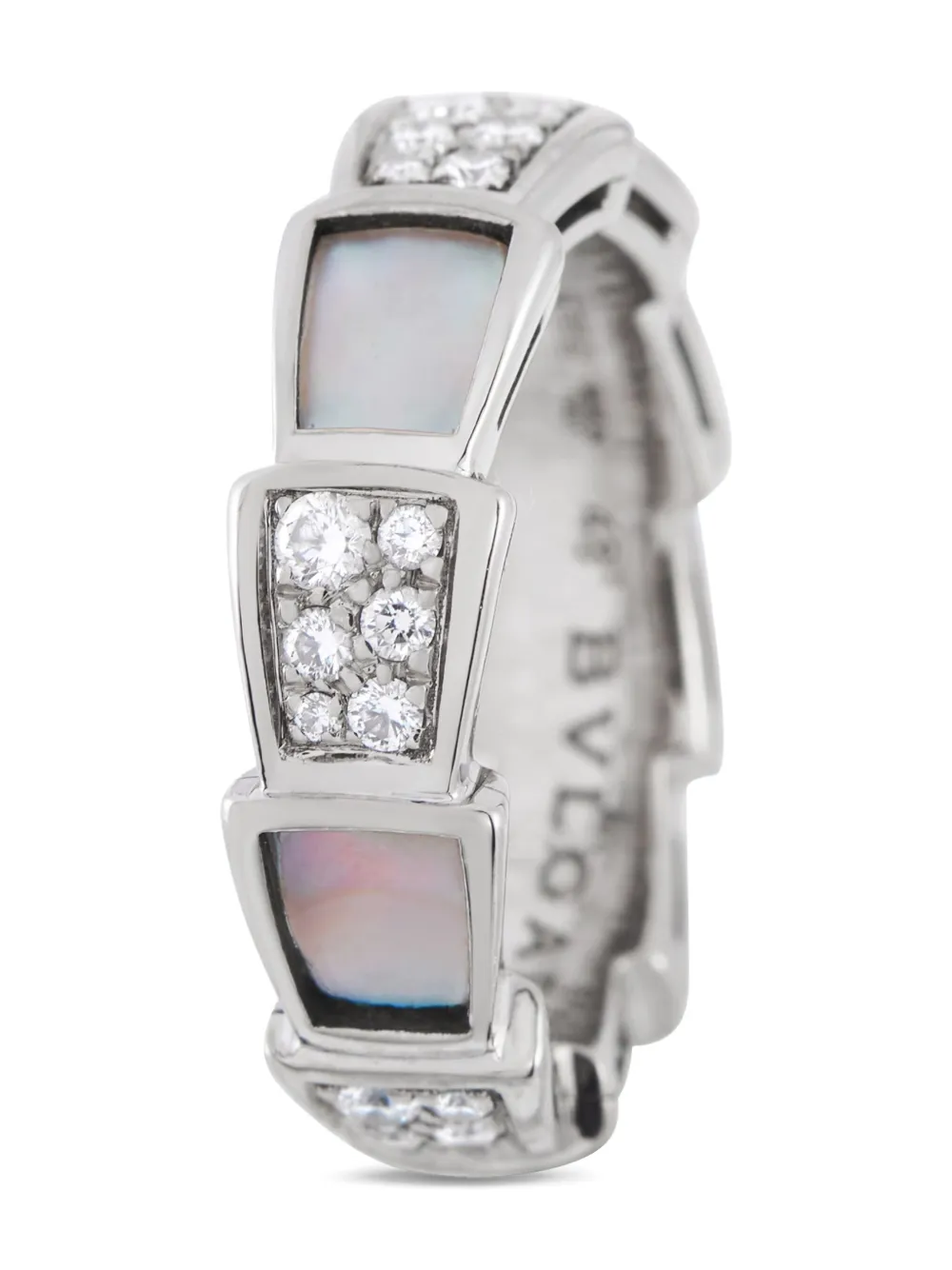 18kt white gold Serpenti Viper ring