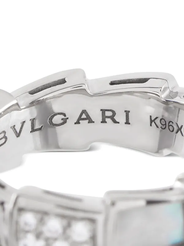 Bvlgari Pre-Owned 18kt White Gold Serpenti Viper Ring