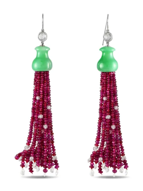 LB Exclusive pendientes en oro blanco de 18 ct con gemas