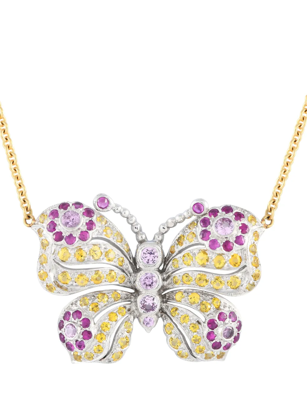 LB Exclusive Butterfly サファイア ネックレス 18Kゴールド - ゴールドトーン LB Exclusive Butterfly サファイア ネックレス 18Kゴールド - ゴールドトーン