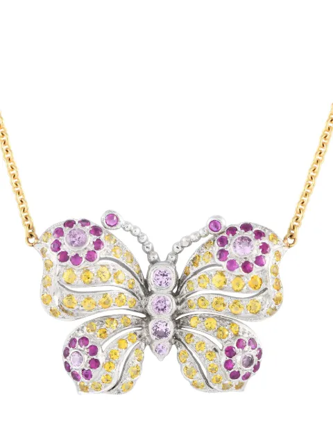 LB Exclusive 18K gold Butterfly sapphire necklace