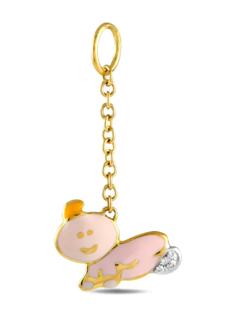 Aaron Basha 18K yellow gold Baby Charm diamond pendant