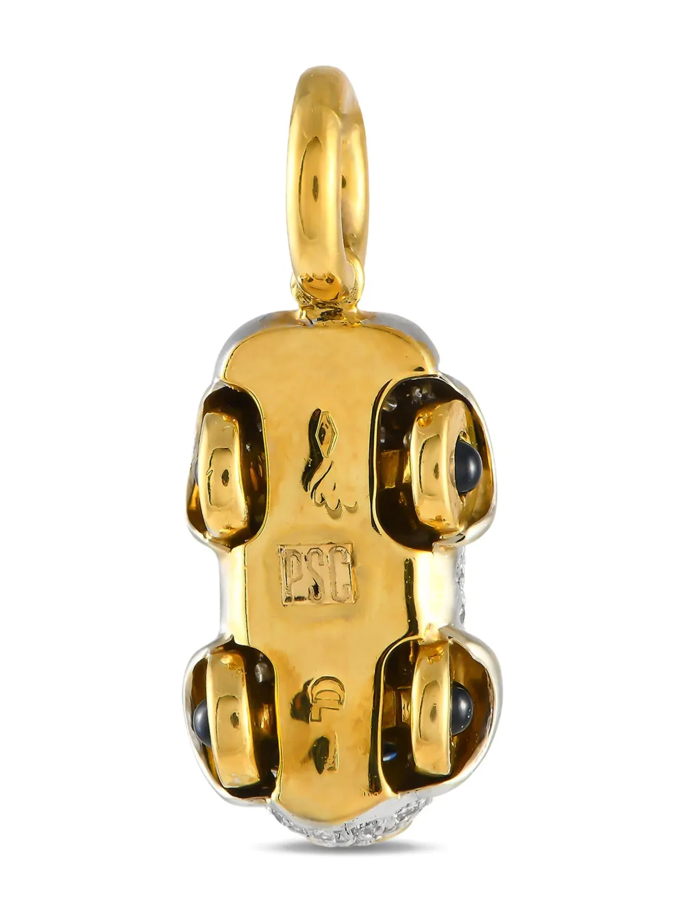 Aaron Basha 18K yellow and white gold Car diamond and sapphire charm | Pre-Owned | Image 2