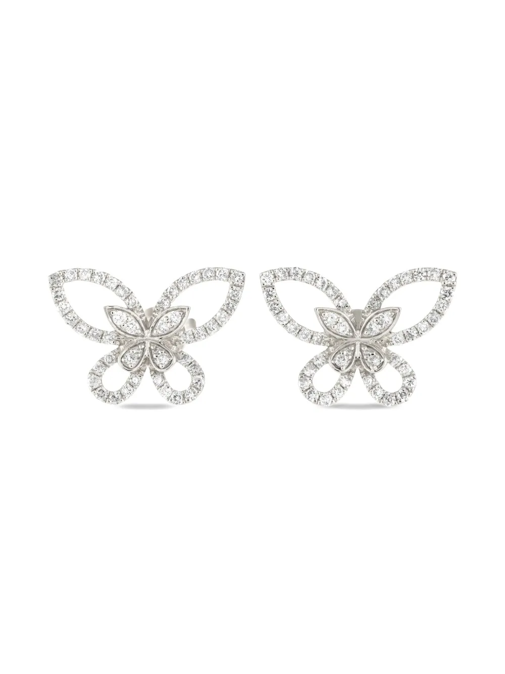 18K white gold Butterfly diamond earrings