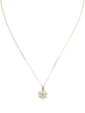 LB Exclusive 14K yellow gold Flower opal and diamond necklace